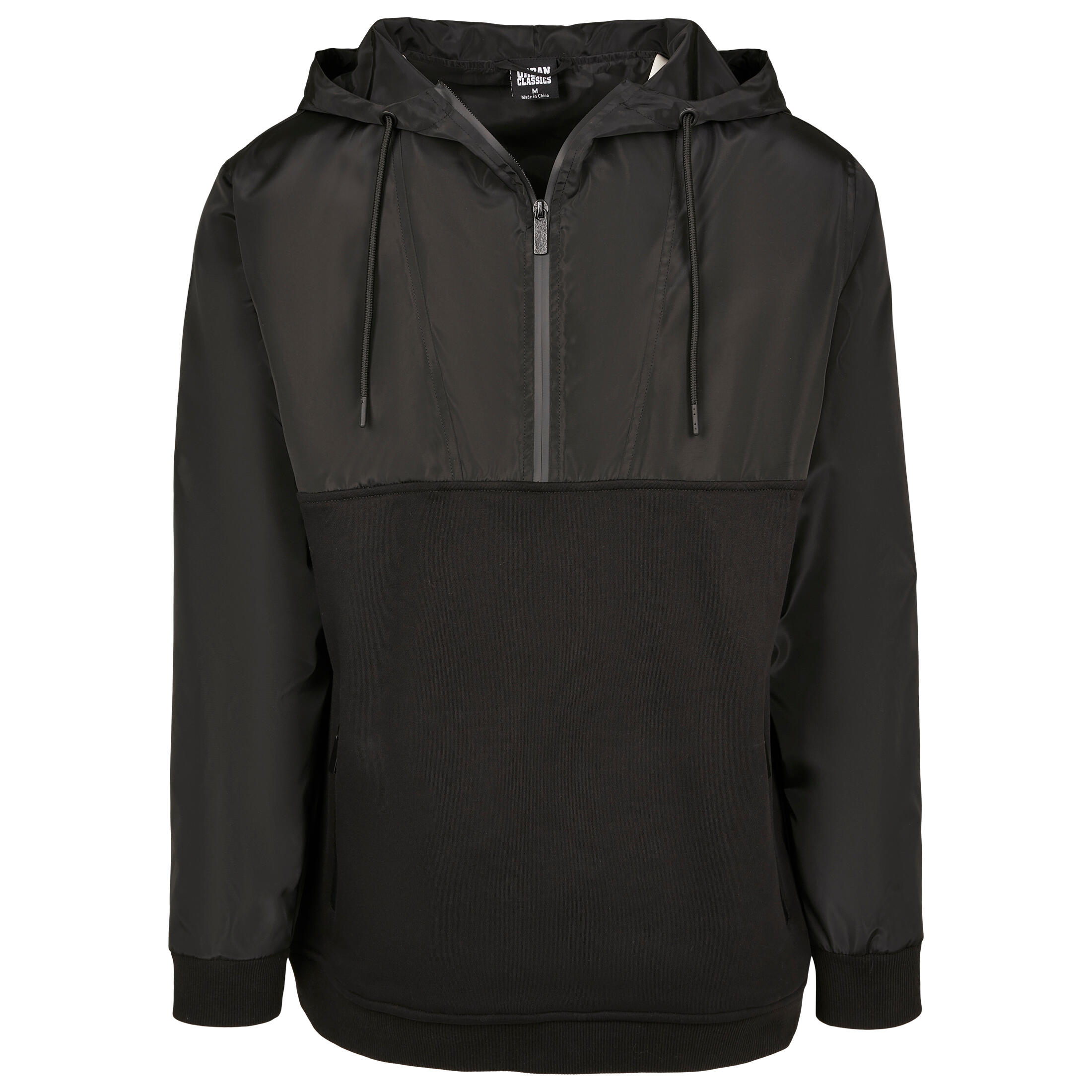 URBAN CLASSICS Felpa con cappuccio Urban Classic military half zip