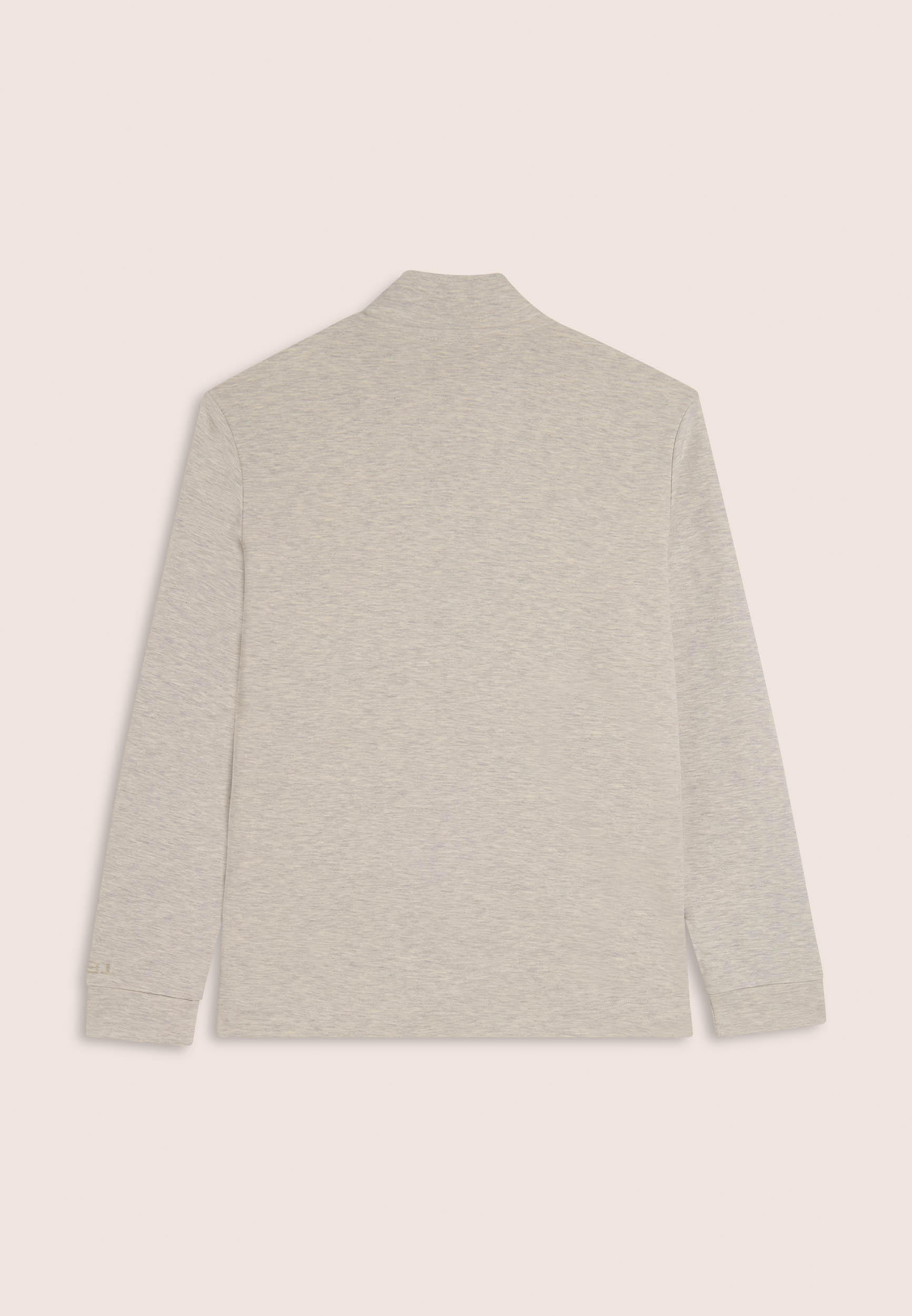 Felpa mélange full zip con collo alto e stampe 2/3