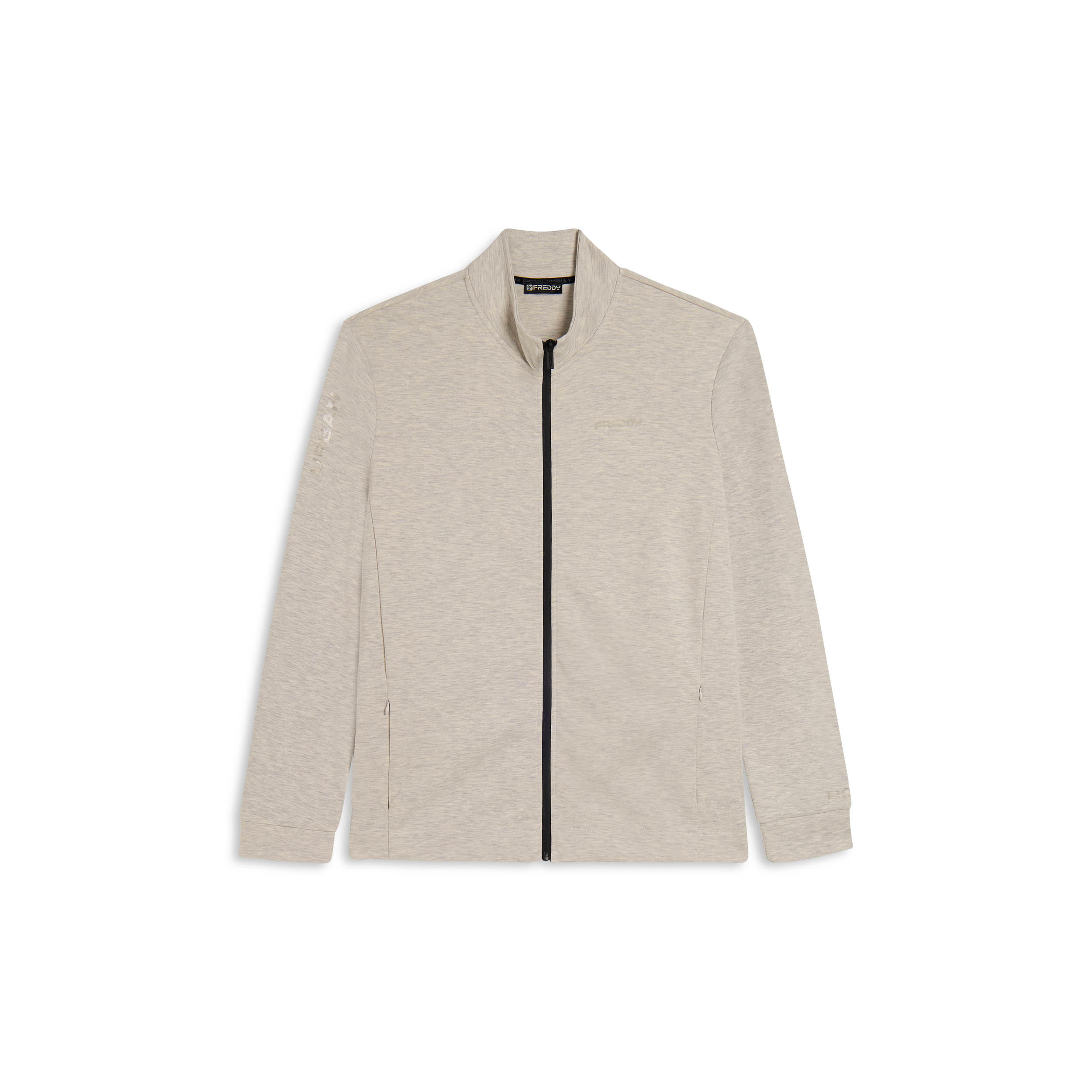 Freddy - Sweat-shirt Entièrement Zippé Mélangé, Avec Col Montant Et Imprimés - Sweat Zippé - Gris - Decathlon