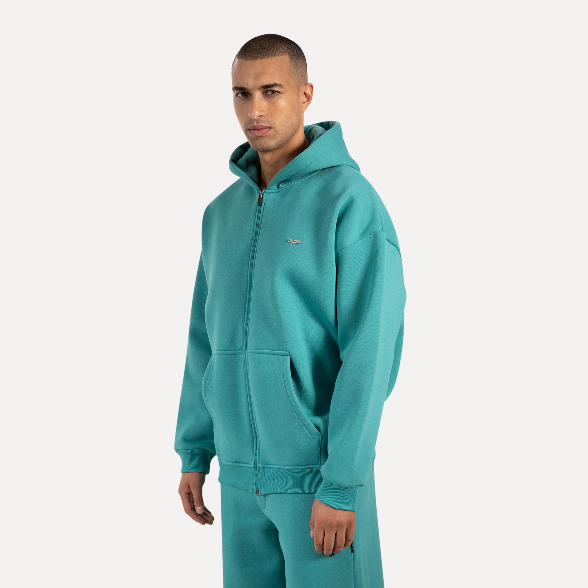 Herren Zip Hoodie Cedrik Petrol 2/5