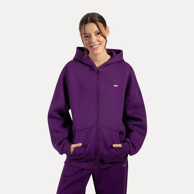 Damen Zip Hoodie Lyanna Grau Melange