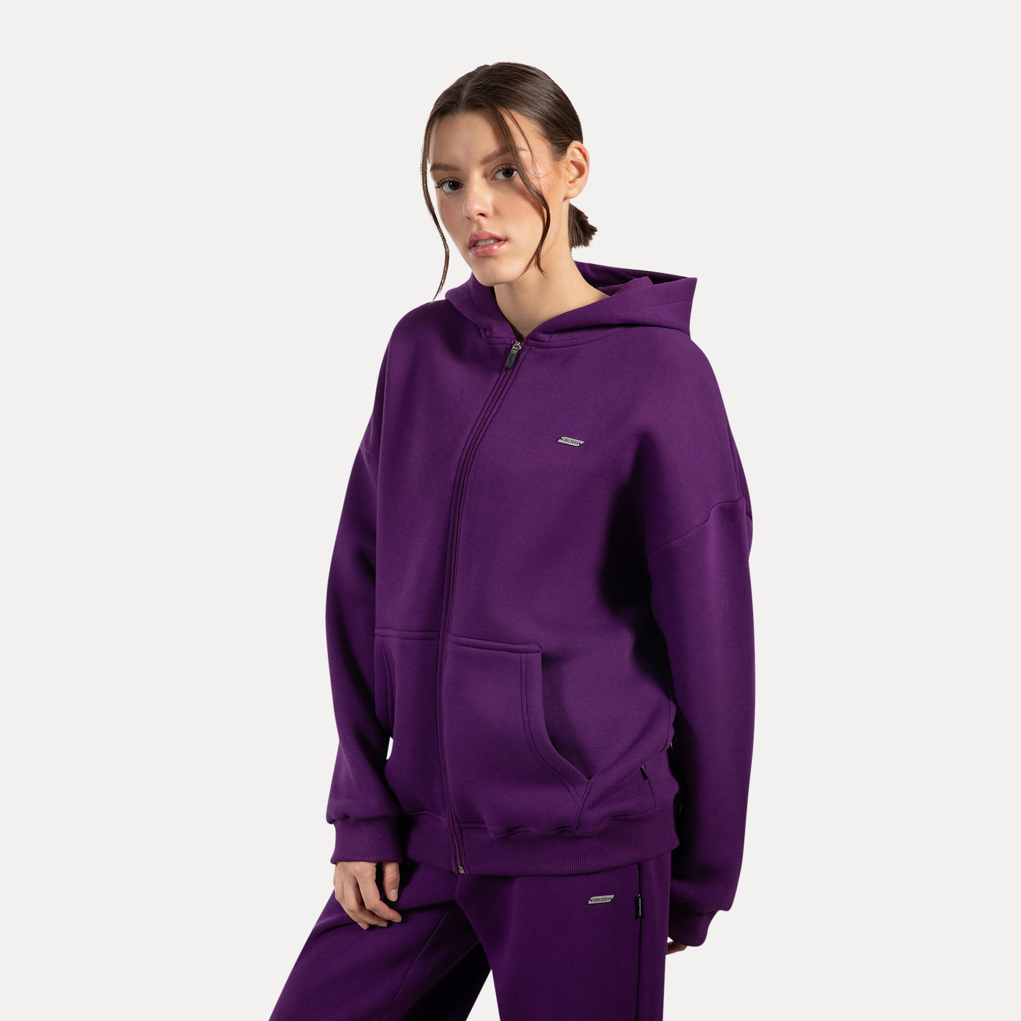 Damen Zip Hoodie Lyanna Lila 2/5