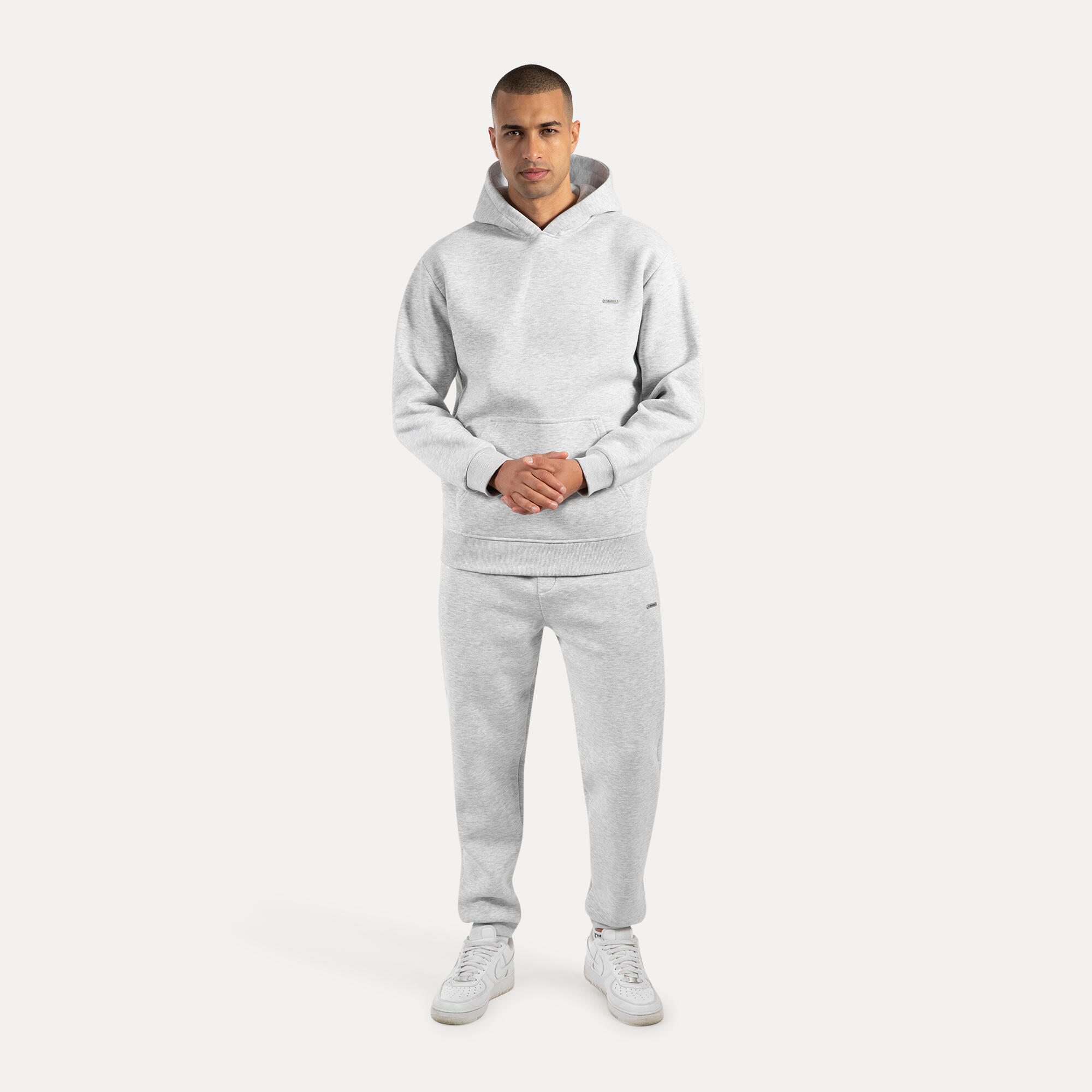 Herren Hoodie Ilyas Grau Melange 3/5