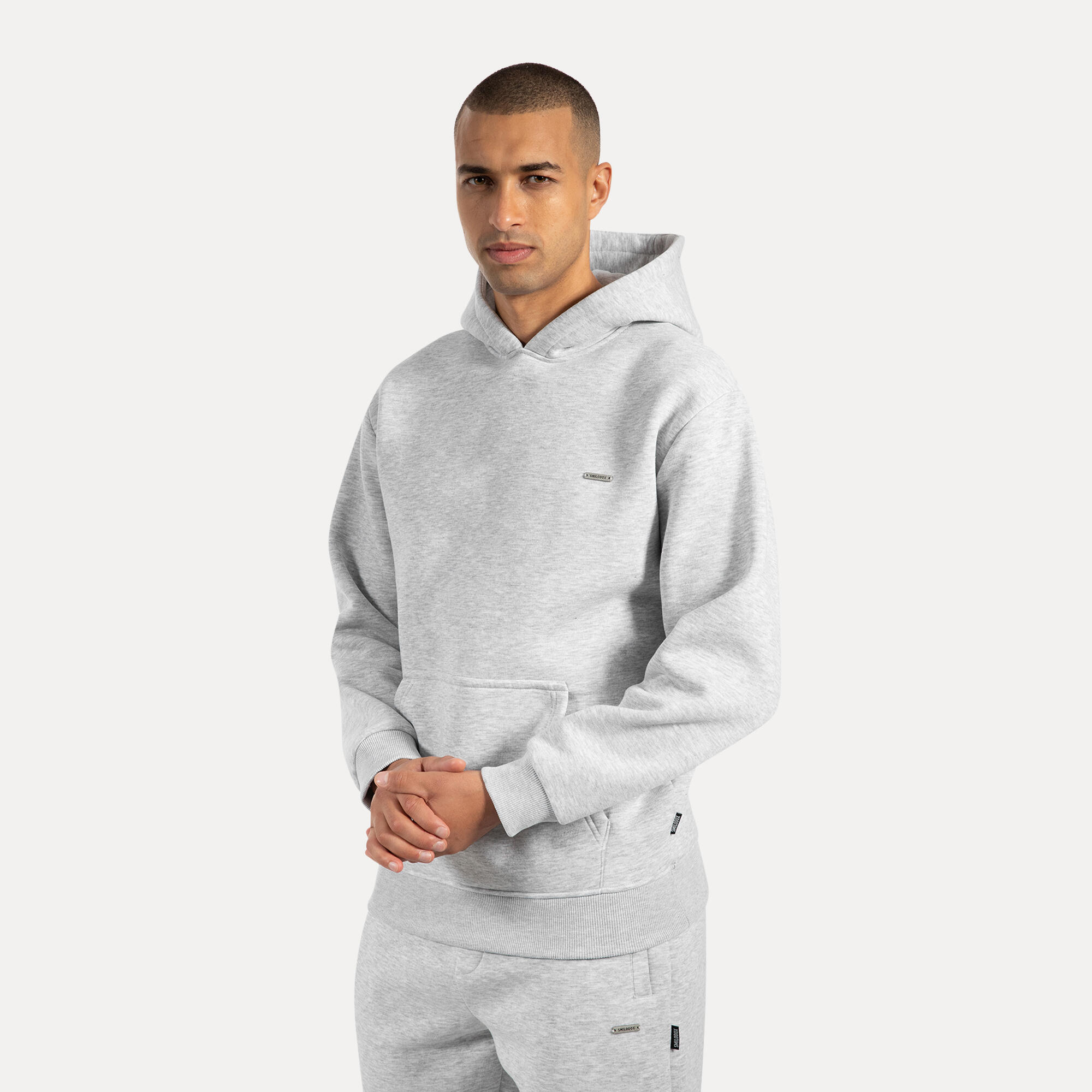 Herren Hoodie Ilyas Grau Melange 2/5