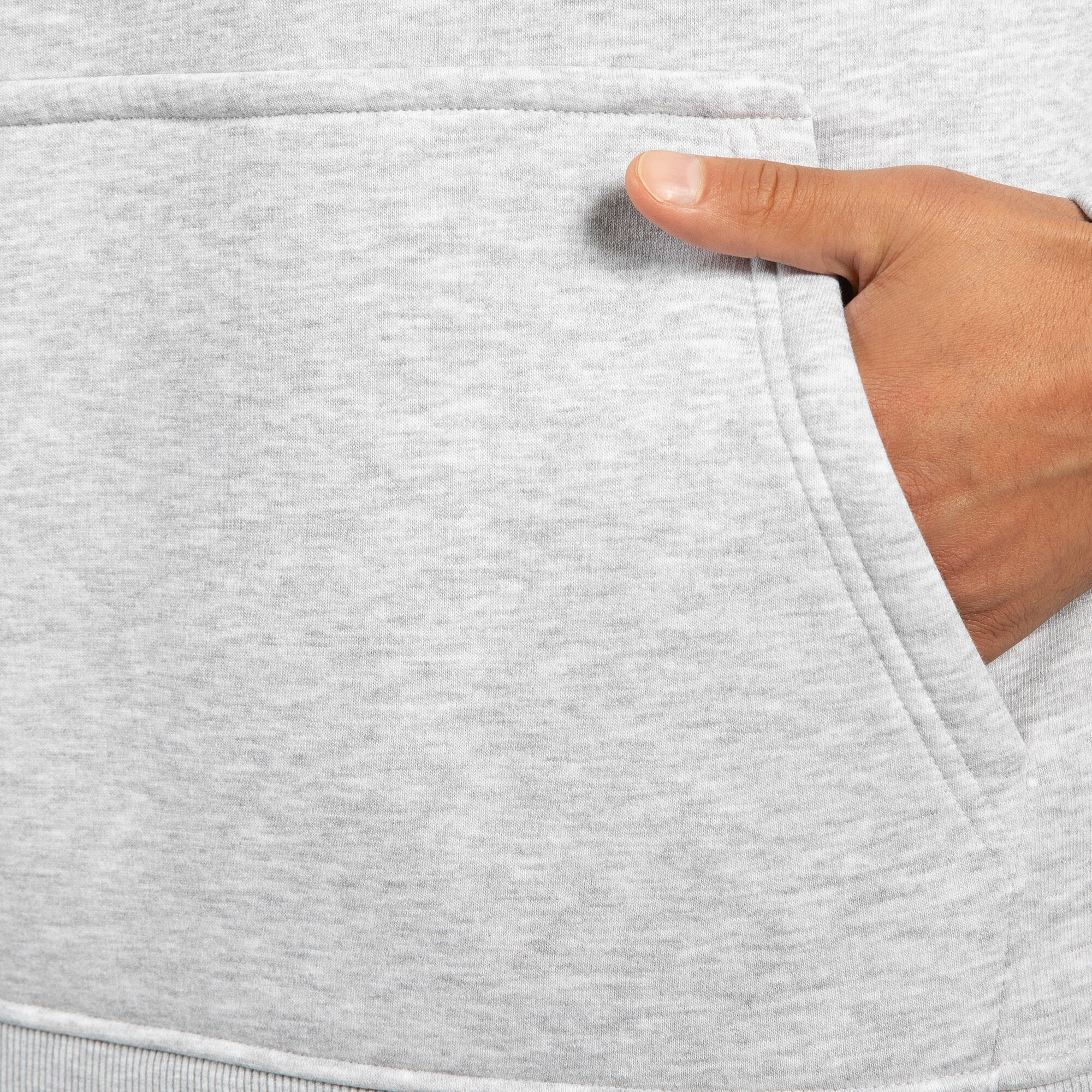 Herren Hoodie Ilyas Grau Melange 5/5