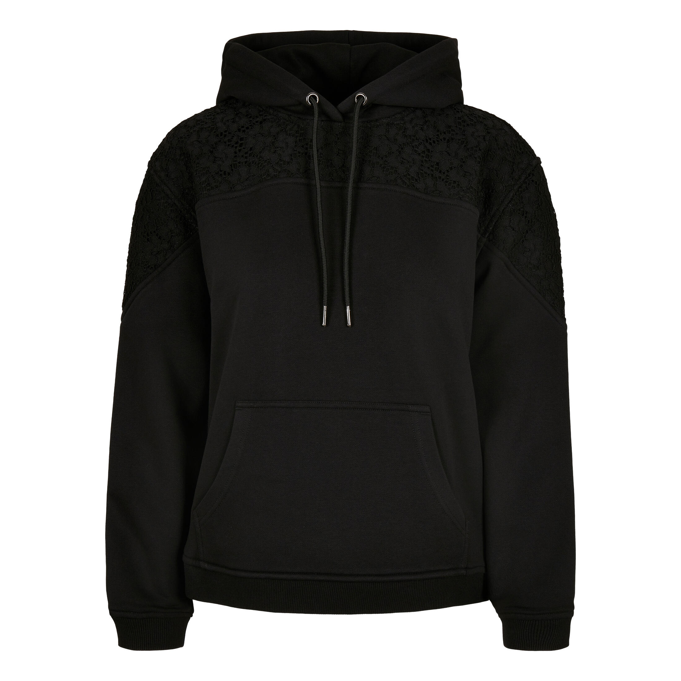 URBAN CLASSICS Women's hooded sweatshirt Urban Classics Lace Inset