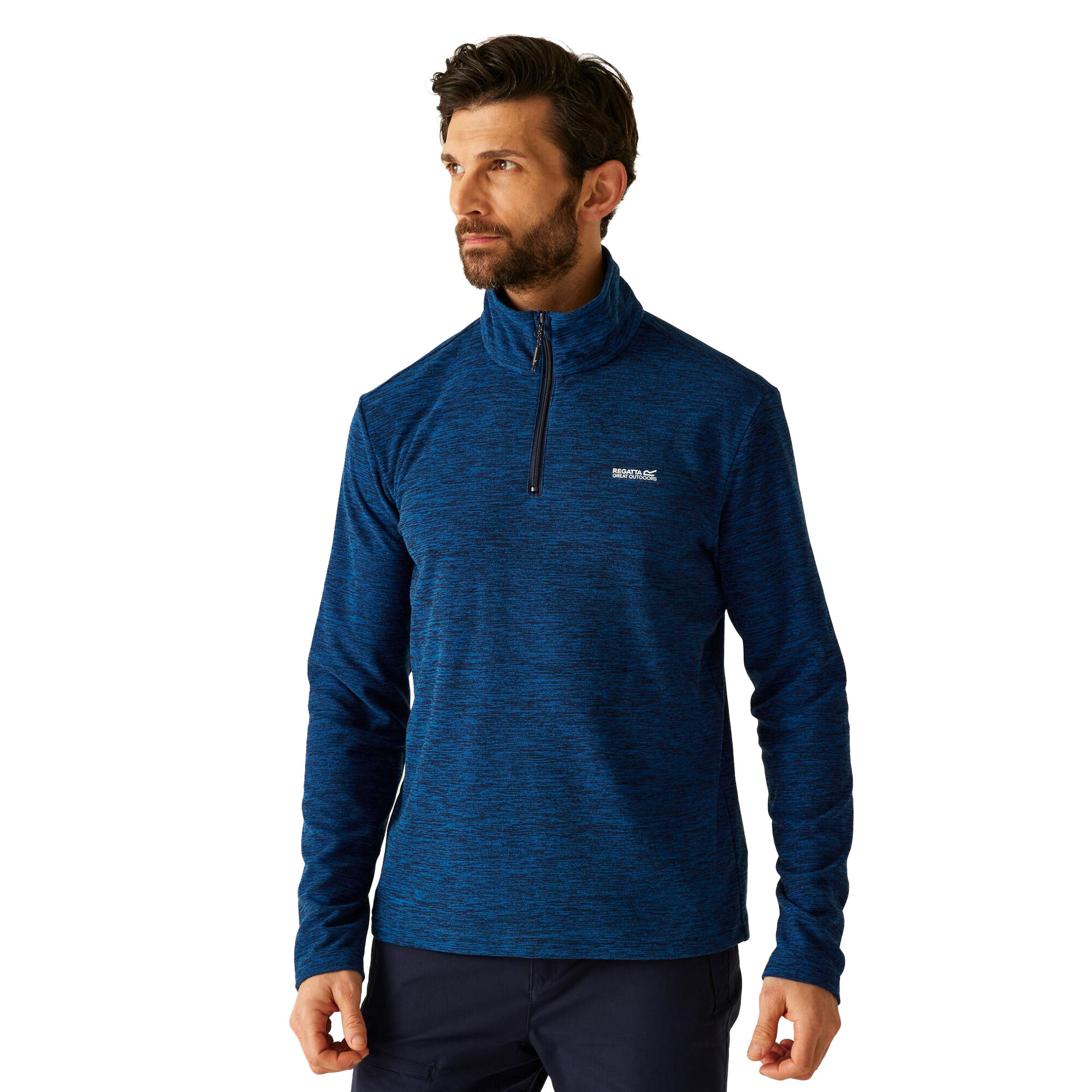 "Thompson" Fleecejacke für , mit halbem Reißverschluss, meliert Herren 4/5
