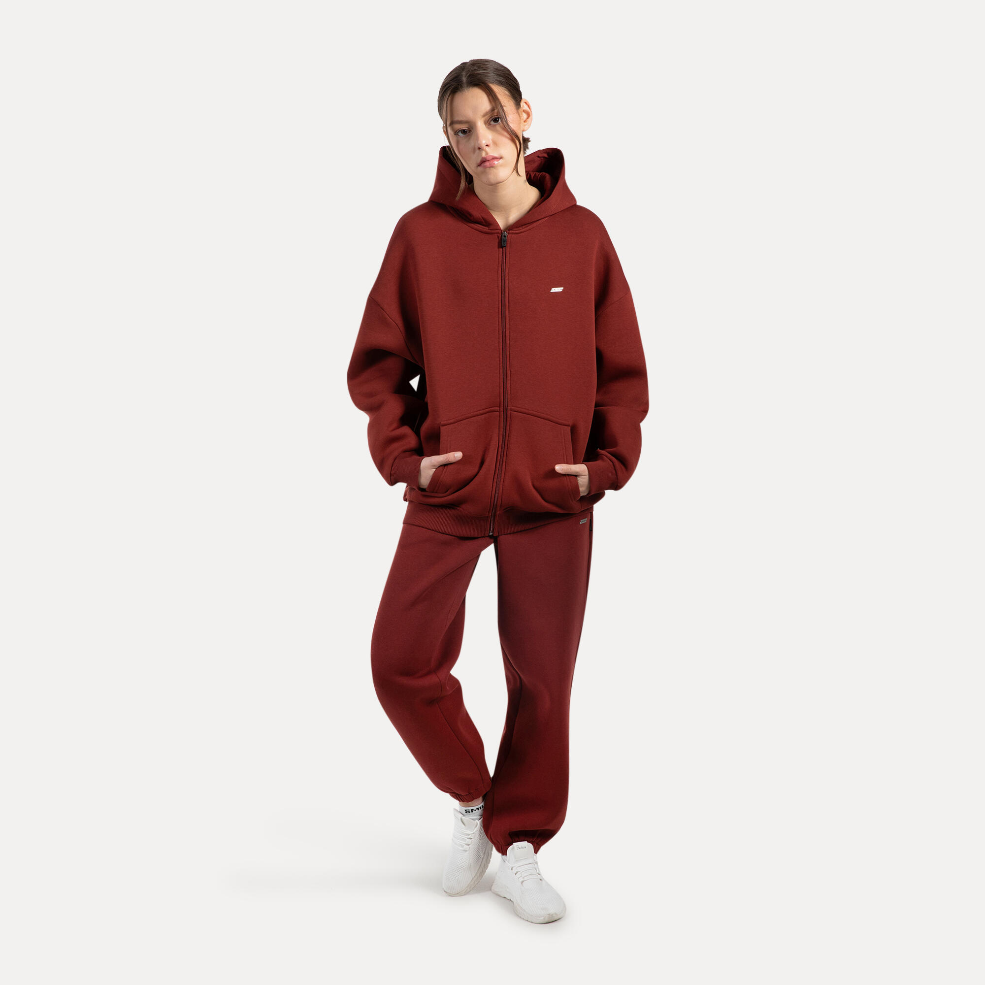 Damen Zip Hoodie Lyanna Braun 3/5