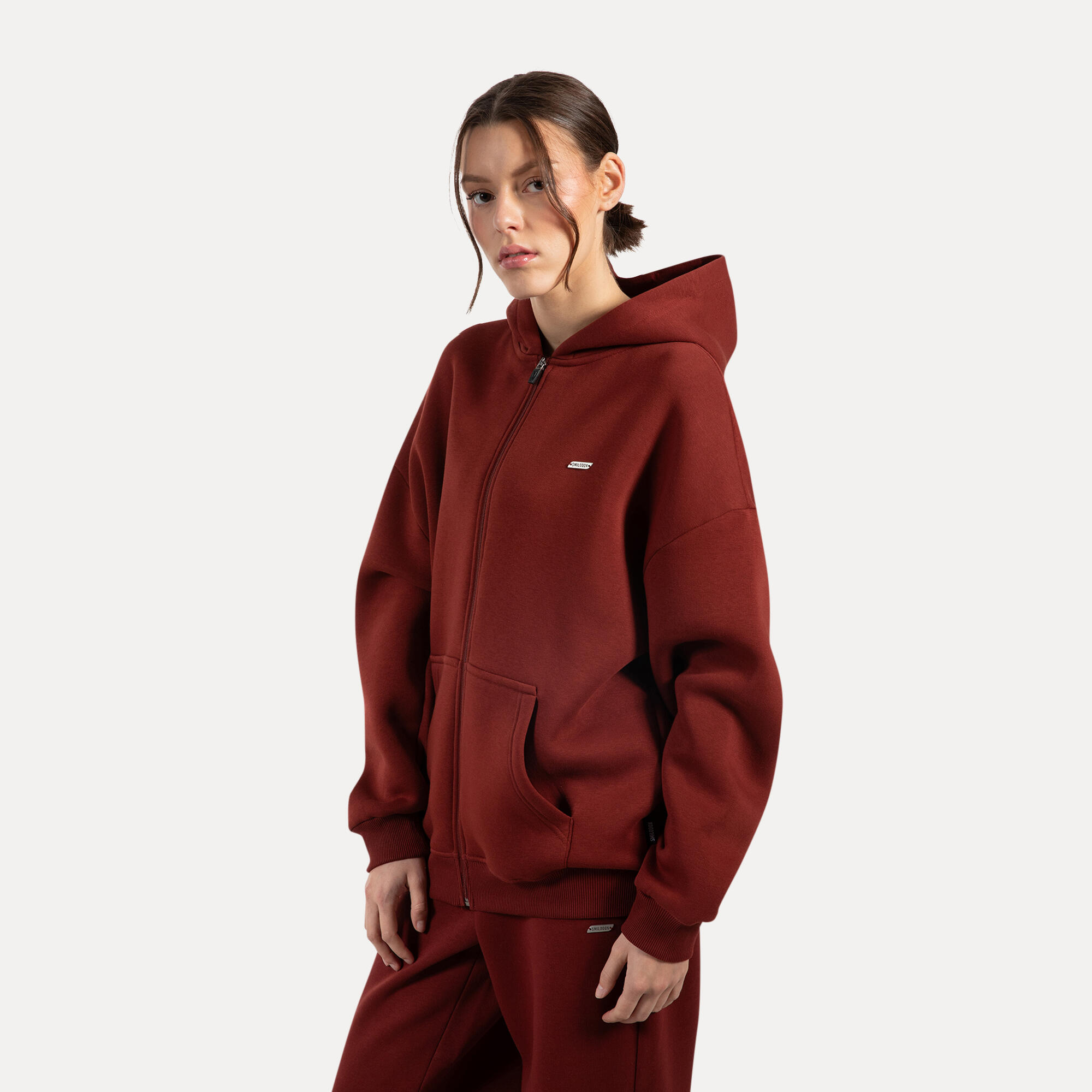 Damen Zip Hoodie Lyanna Braun 2/5
