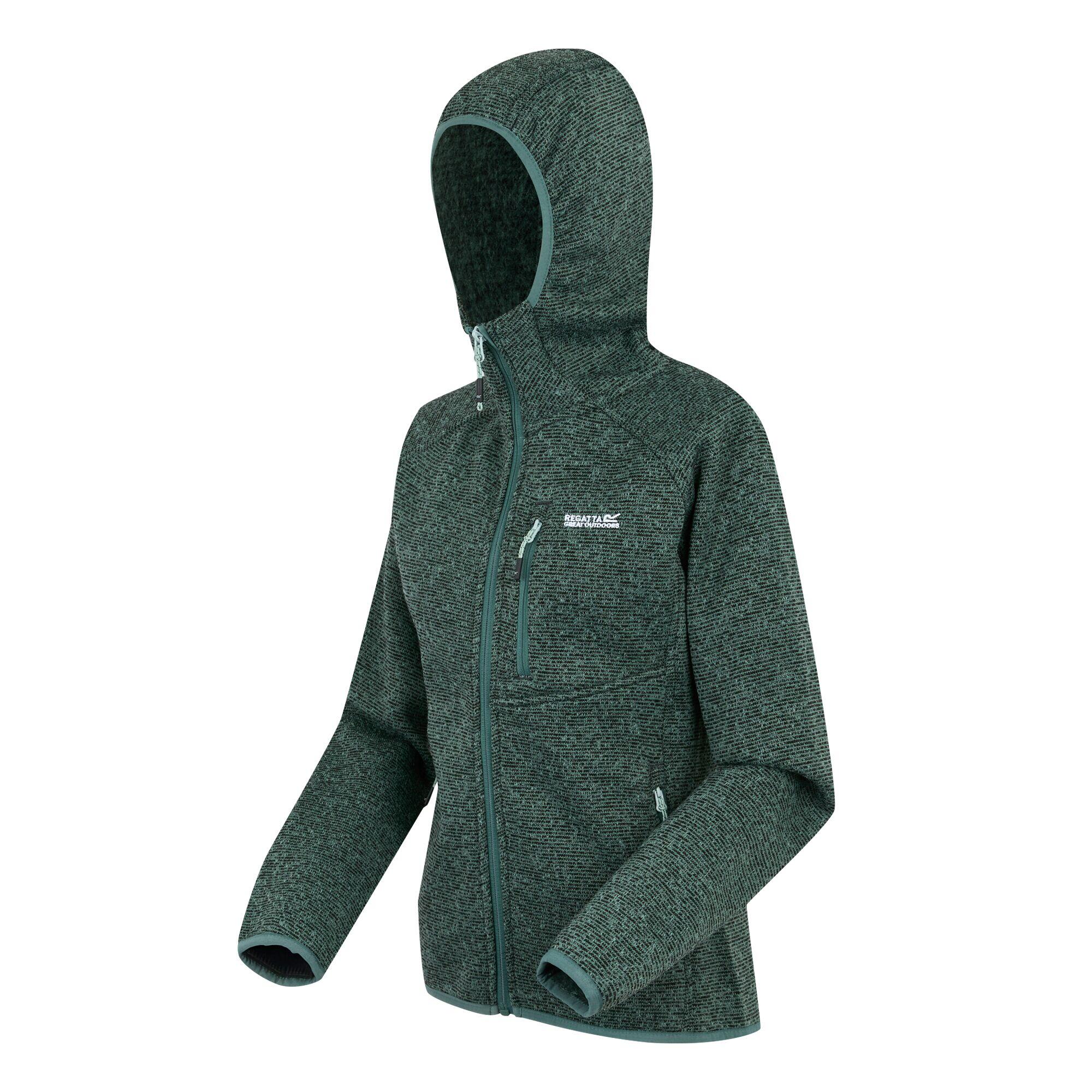 "Newhill" Fleecejacke für , mit Kapuze Damen Grüner Dunst 3/5
