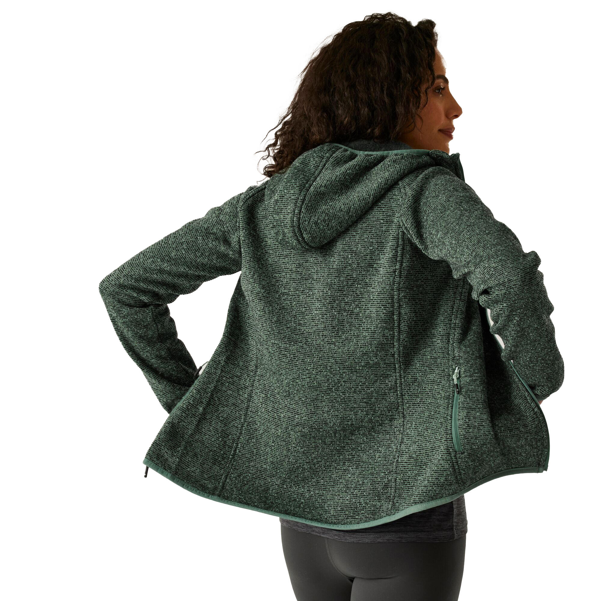 "Newhill" Fleecejacke für , mit Kapuze Damen Grüner Dunst 4/5
