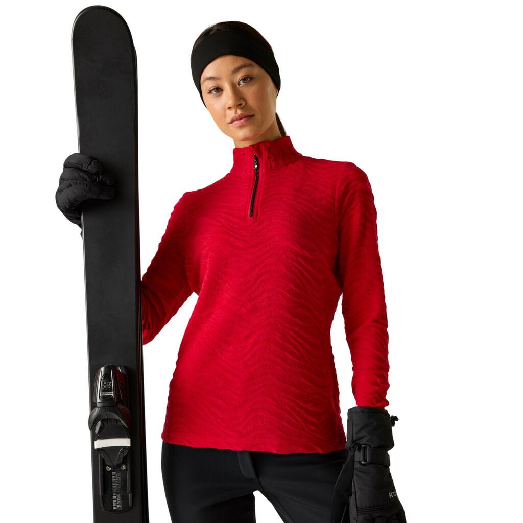 Womens/Ladies Glamourize III Quilted Quarter Zip Midlayer (True Red)