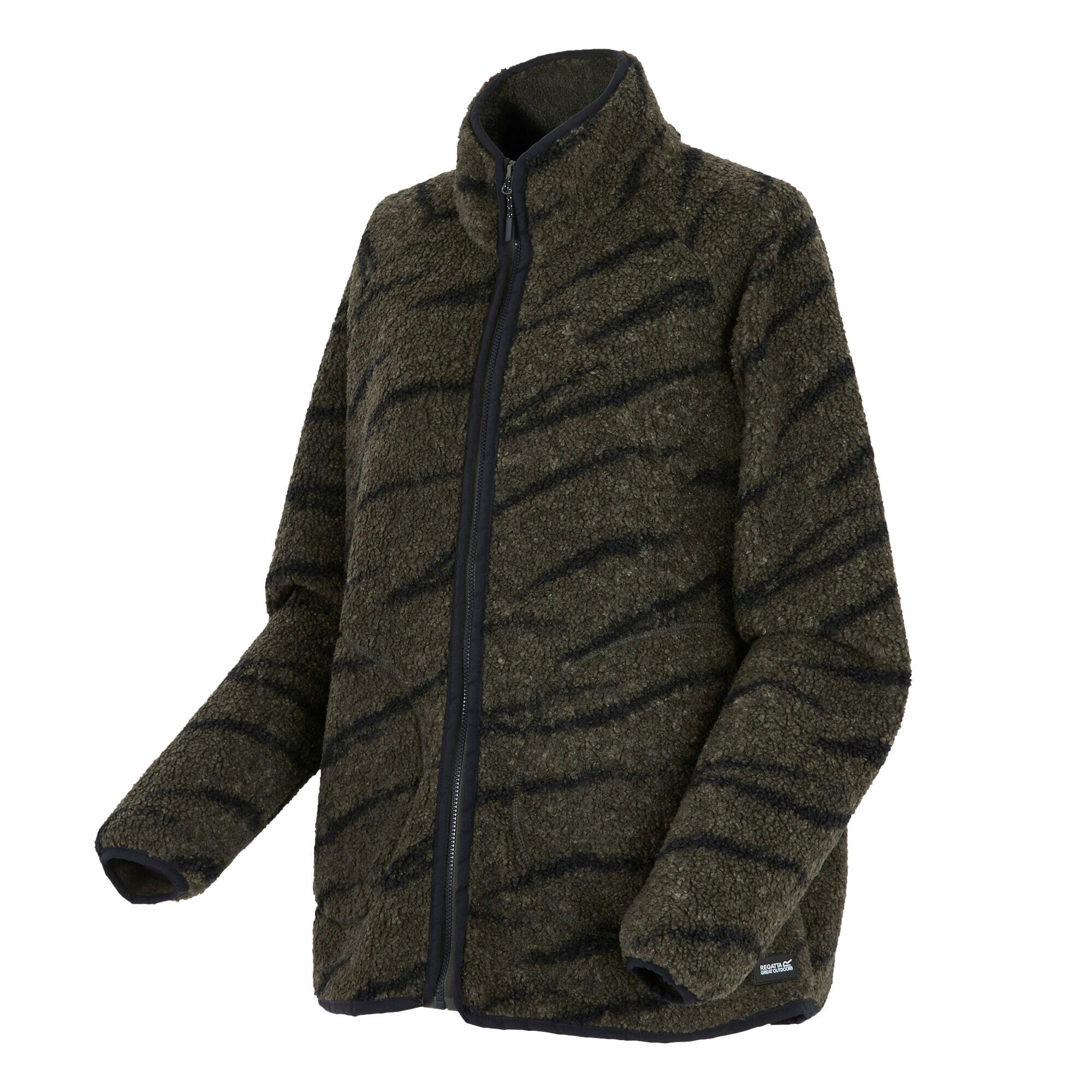 Veste Polaire FRANKIE Femme (Kaki Foncé / Noir) 3/5