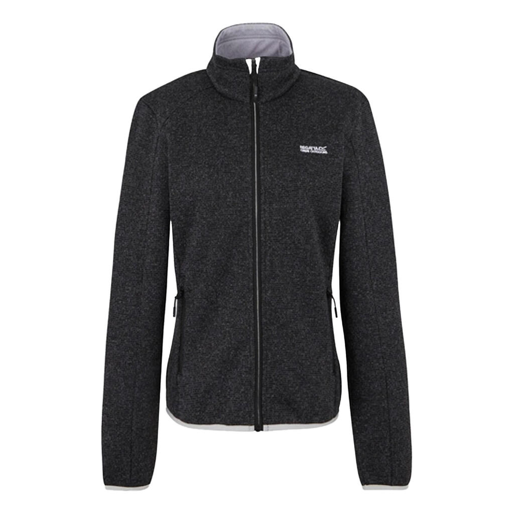 Womens/Ladies Newhill Full Zip Fleece Jacket (Black/Oyster Mushroom)