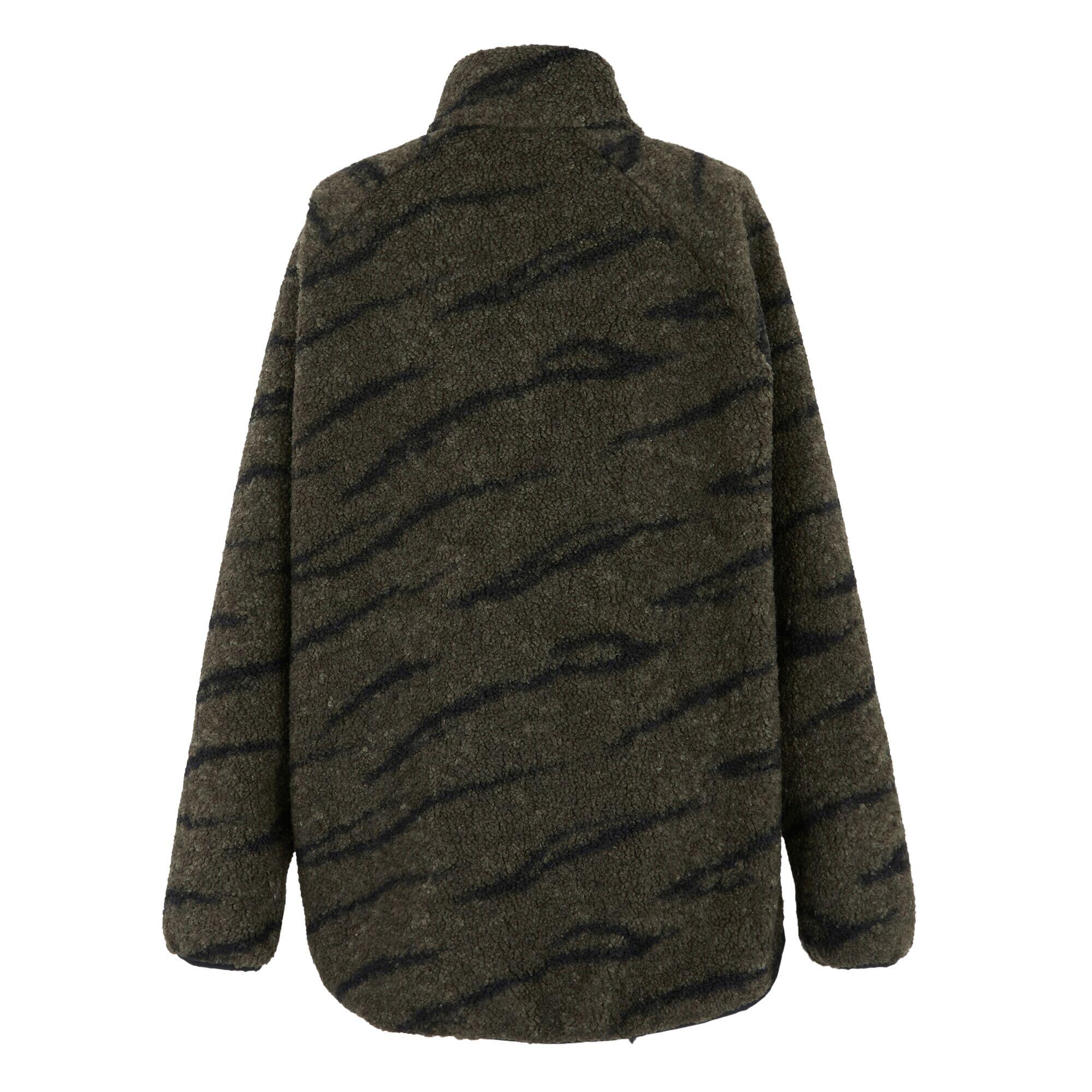 Veste Polaire FRANKIE Femme (Kaki Foncé / Noir) 2/5