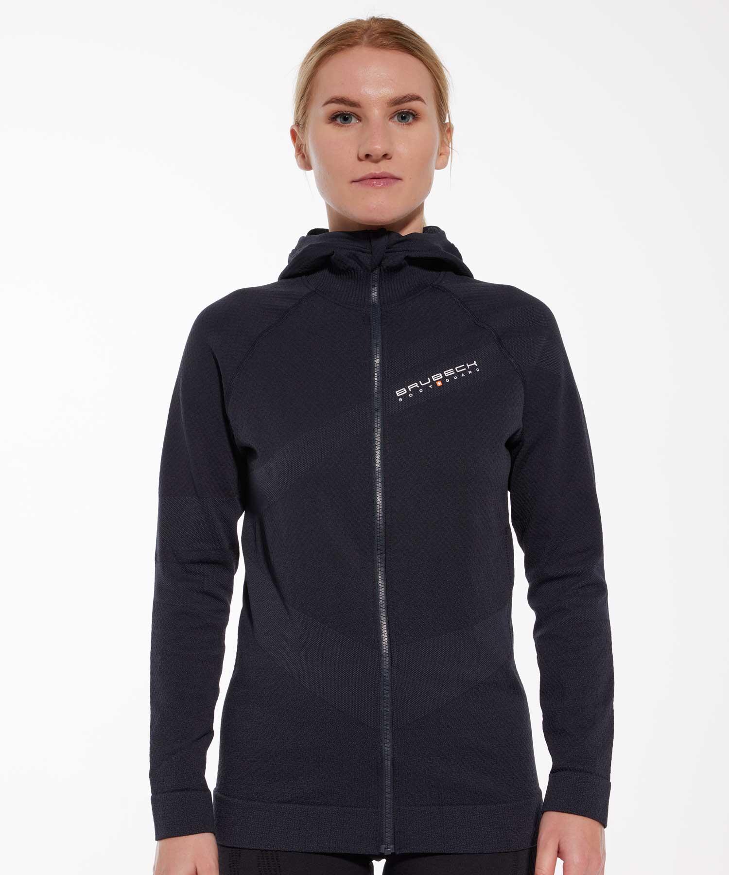 Bluza damska wełniana z kapturem Brubeck THERMO WOOL by Pustelnik