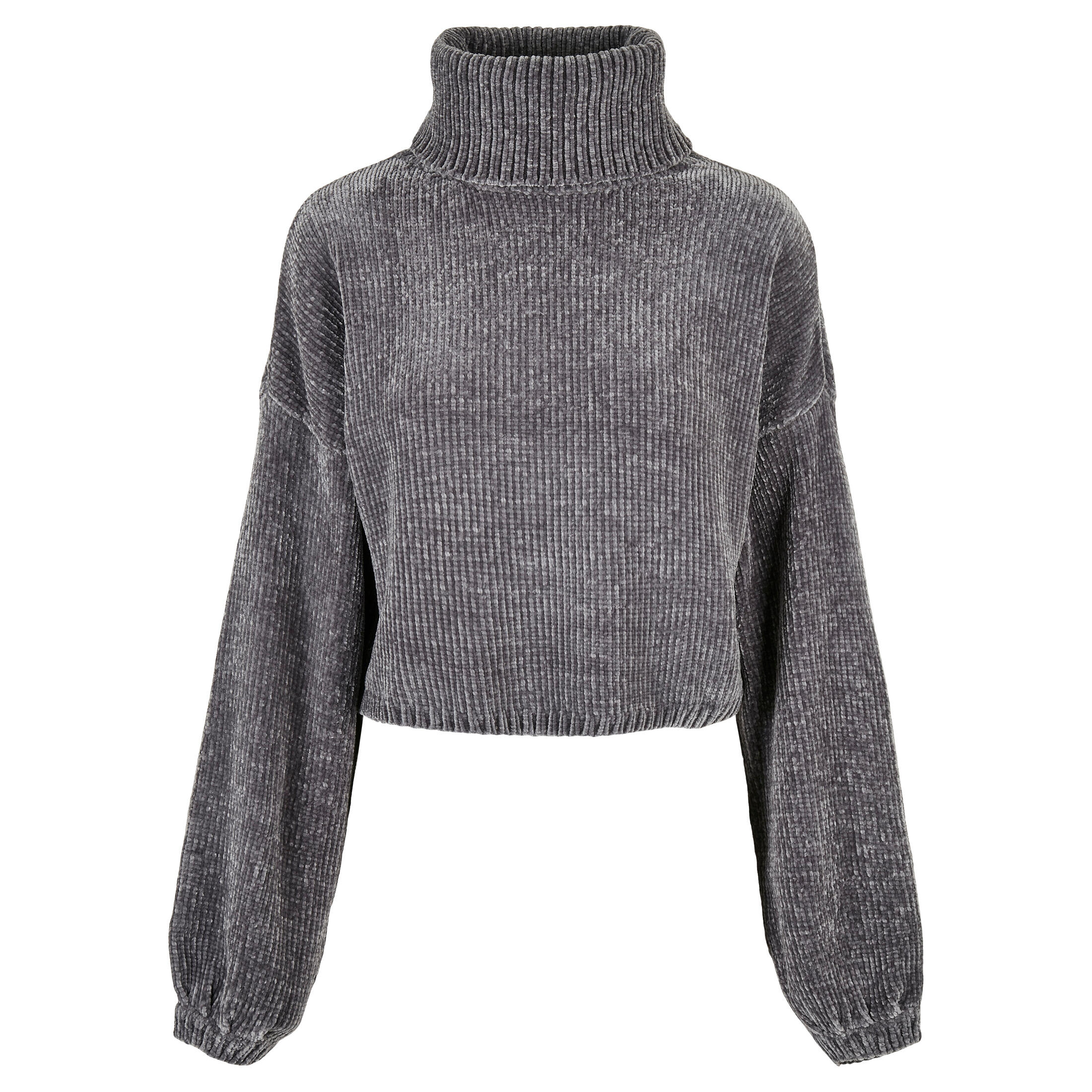 Urban Classics - Sweatshirt Col Roulé Femme Grandes Tailles Urban Classics Chenille - Sweat-shirt - Gris - Decathlon