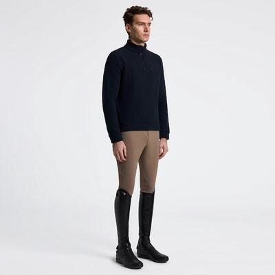 Cavalleria toscane heren fleece half zip | navy blauw -
