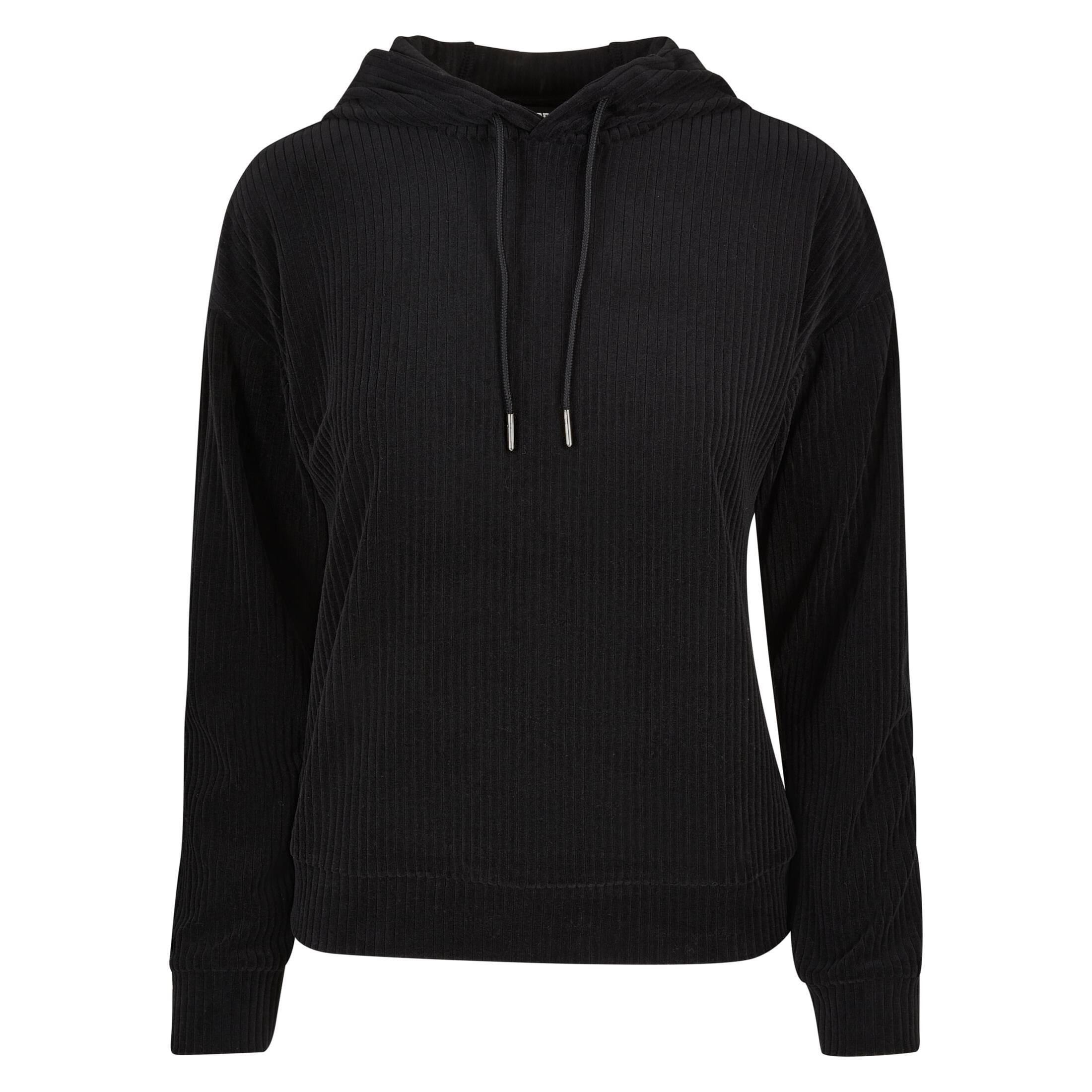 Urban Classics - Sweatshirt À Capuche Velours Côtelé Femme Urban Classics - Sweat-shirt - Noir - Decathlon