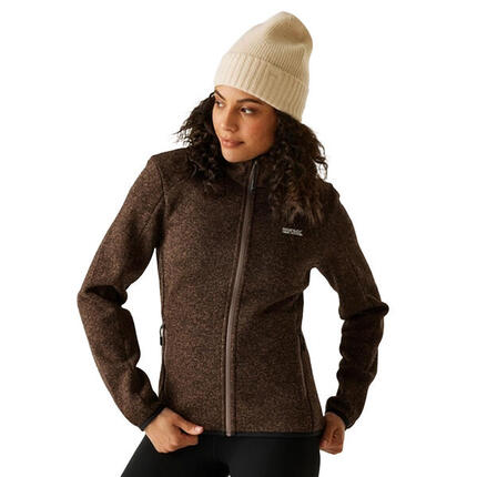 Newhill" Fleecejacke für , Durchgehender Reißverschluss Damen Mokka