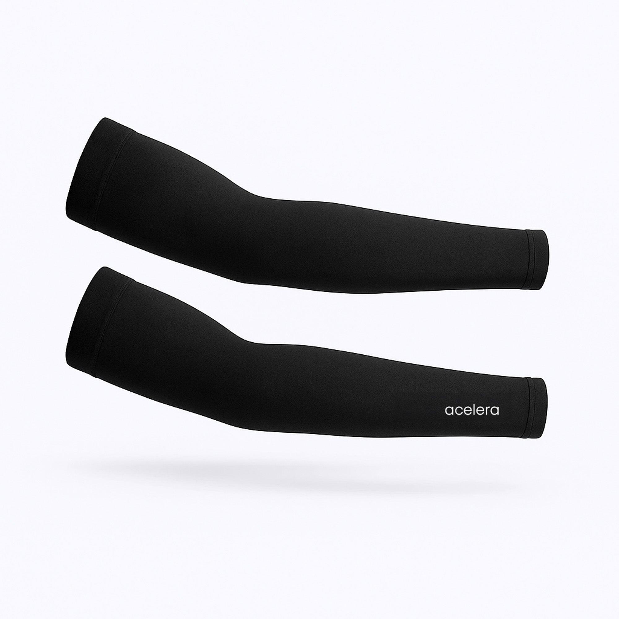 ACELERA Acelera Manguitos de ciclismo aquecedores de braço em fleece com banda silicone