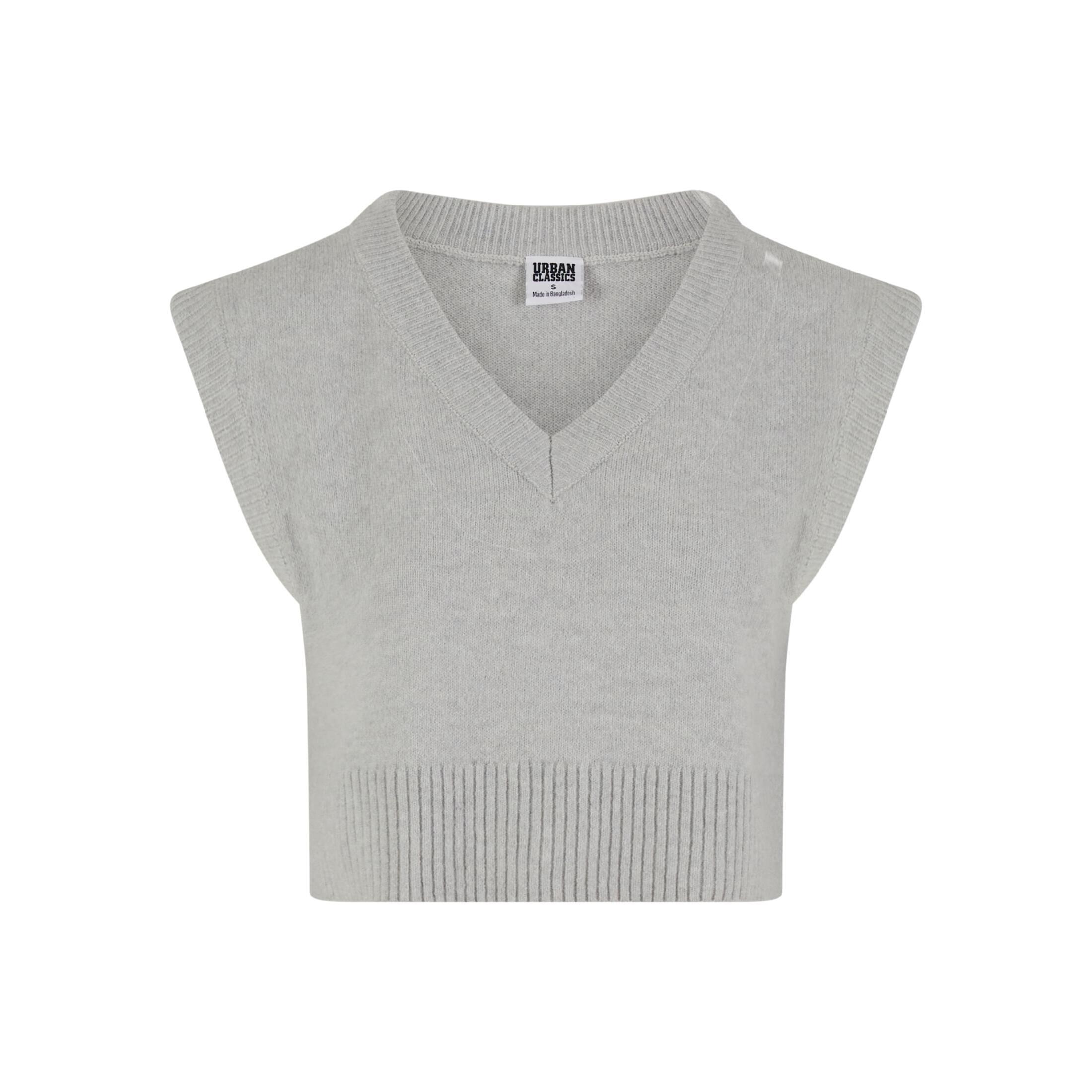 Urban Classics - Pull Col V Sans Manches Femme Urban Classics - Pull - Gris - Decathlon
