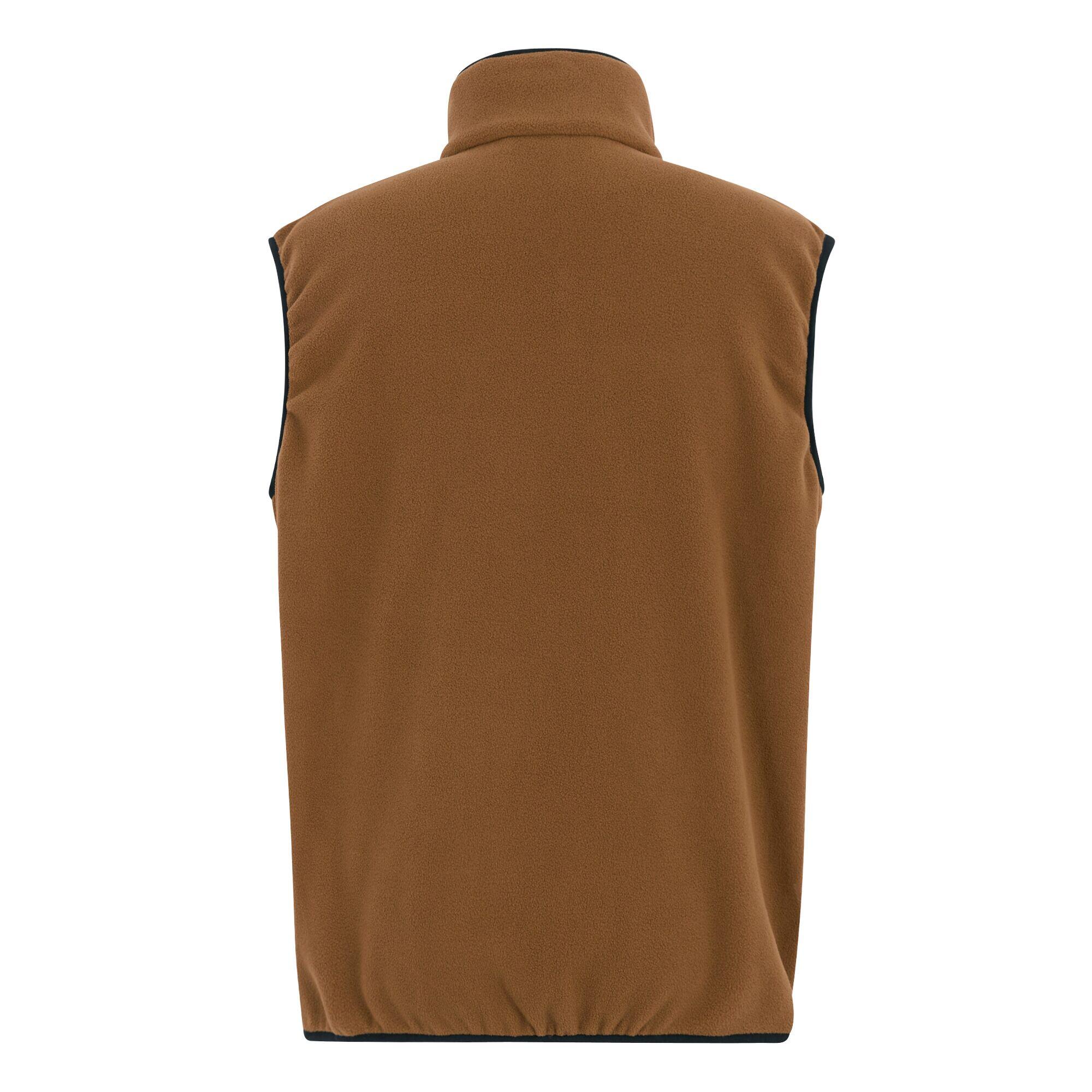 Mens Frankie Fleece Gilet (Nut Brown) 2/5