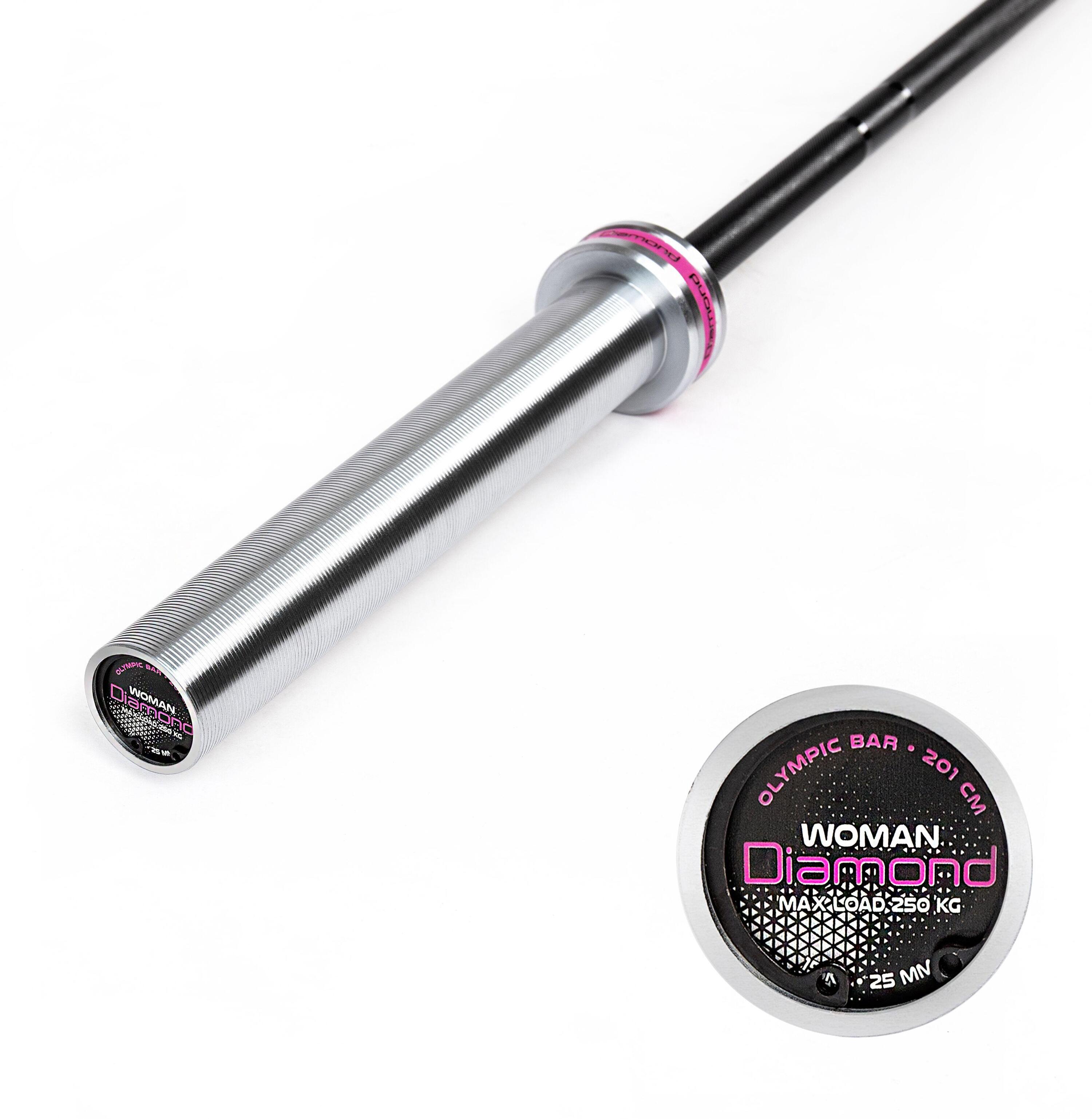 Bilanciere olimpico woman 201cm - Carico max 250 Kg - 50 mm Diamond Professional 3/5