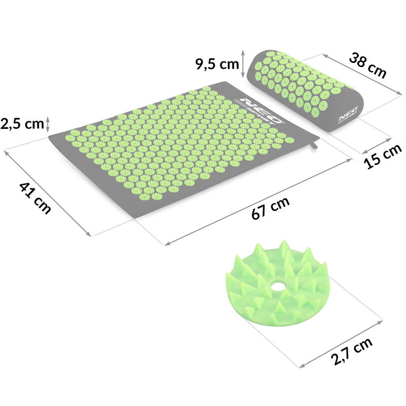 Mata do akupresury i masażu z kolcami + poduszka 190002