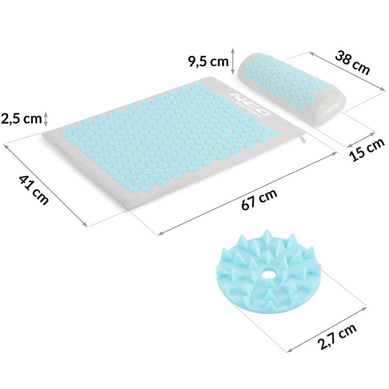Mata do akupresury  i masażu z kolcami + poduszka 190001