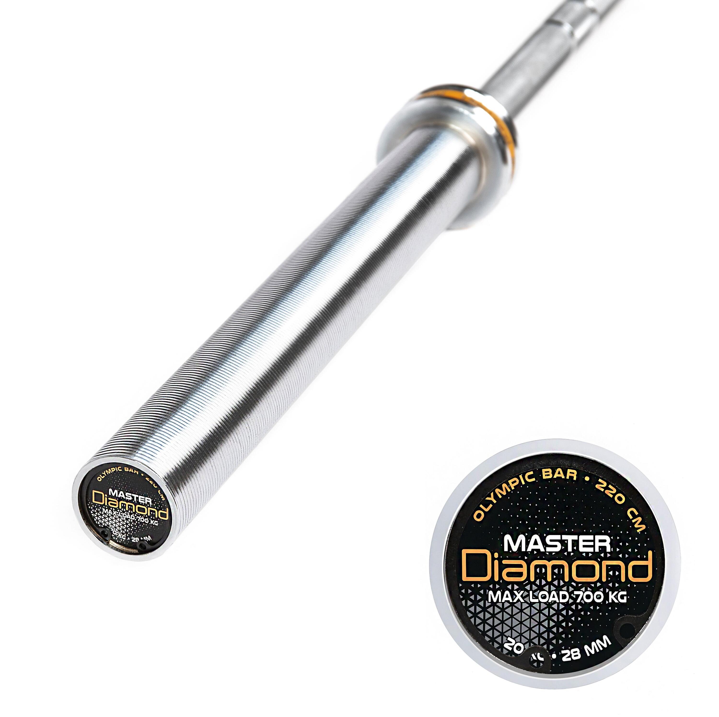 Bilanciere Olimpico Master 220 cm - Carico max 700 Kg - 50 mm Diamond 2/5