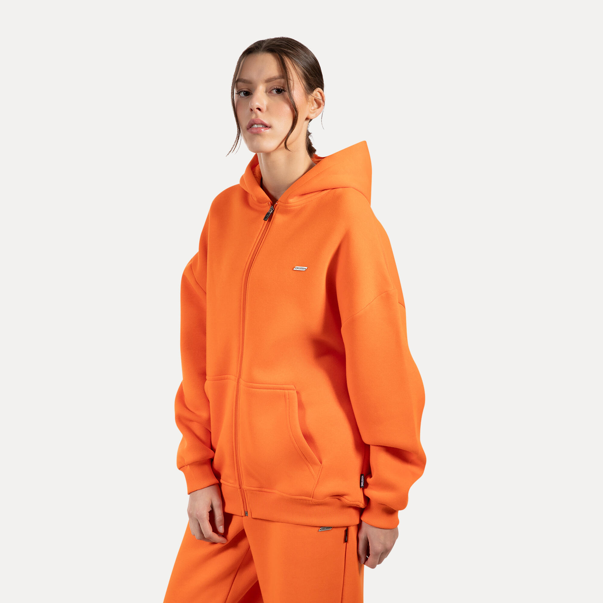 Damen Zip Hoodie Lyanna Orange 2/5