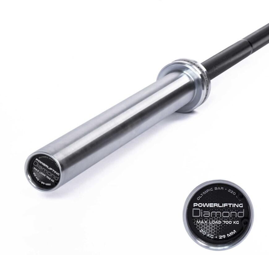 Bilanciere Powerlifting 220 cm - Carico max 700 Kg - 50 mm Diamond Professional 5/5