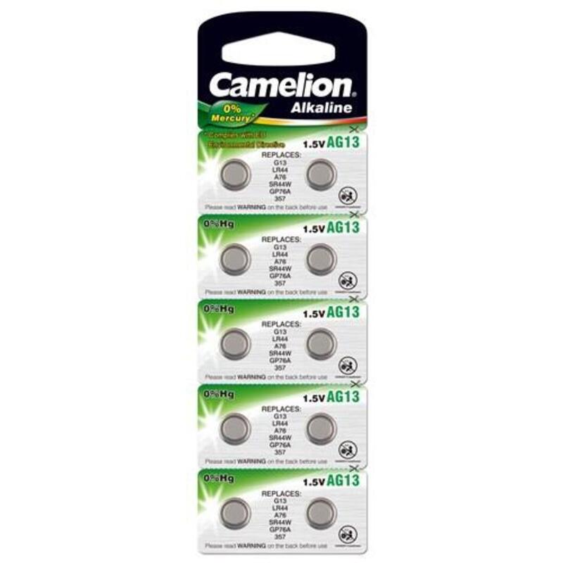 Camelion Batterij lr44/d357/v13ga/ag13 kaart a 10 stuks