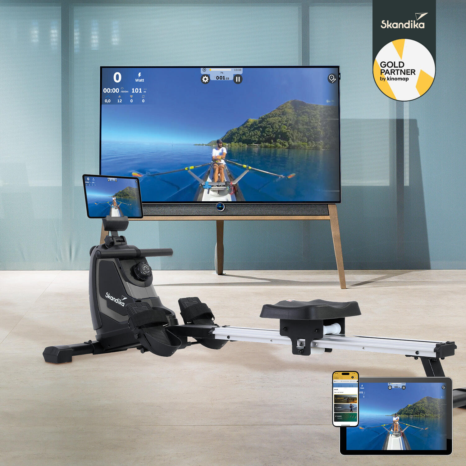 Roeiapparaat Venn - Bluetooth - Kinomap app-compatibel - Fitness 2/7