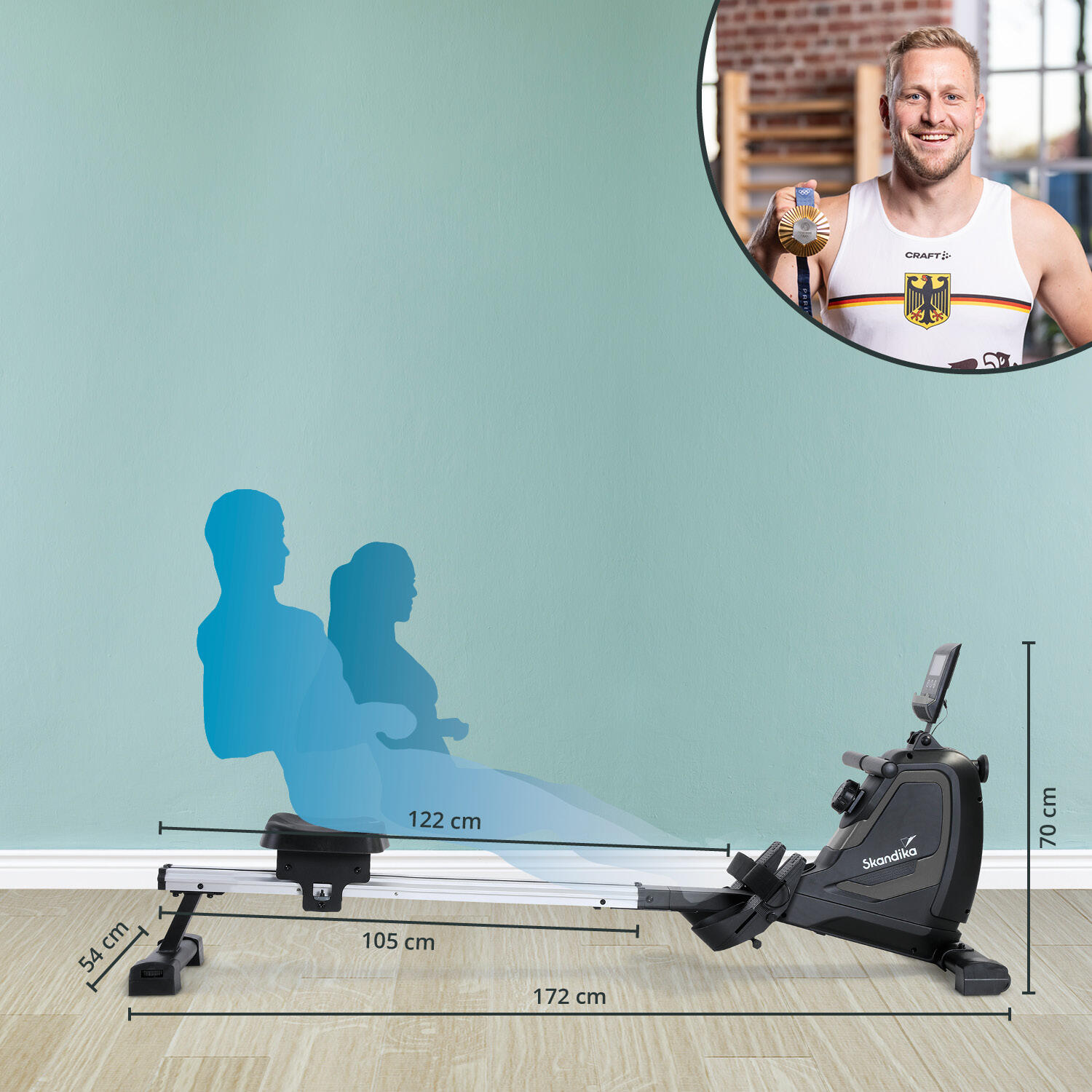 Roeiapparaat Venn - Bluetooth - Kinomap app-compatibel - Fitness 7/7