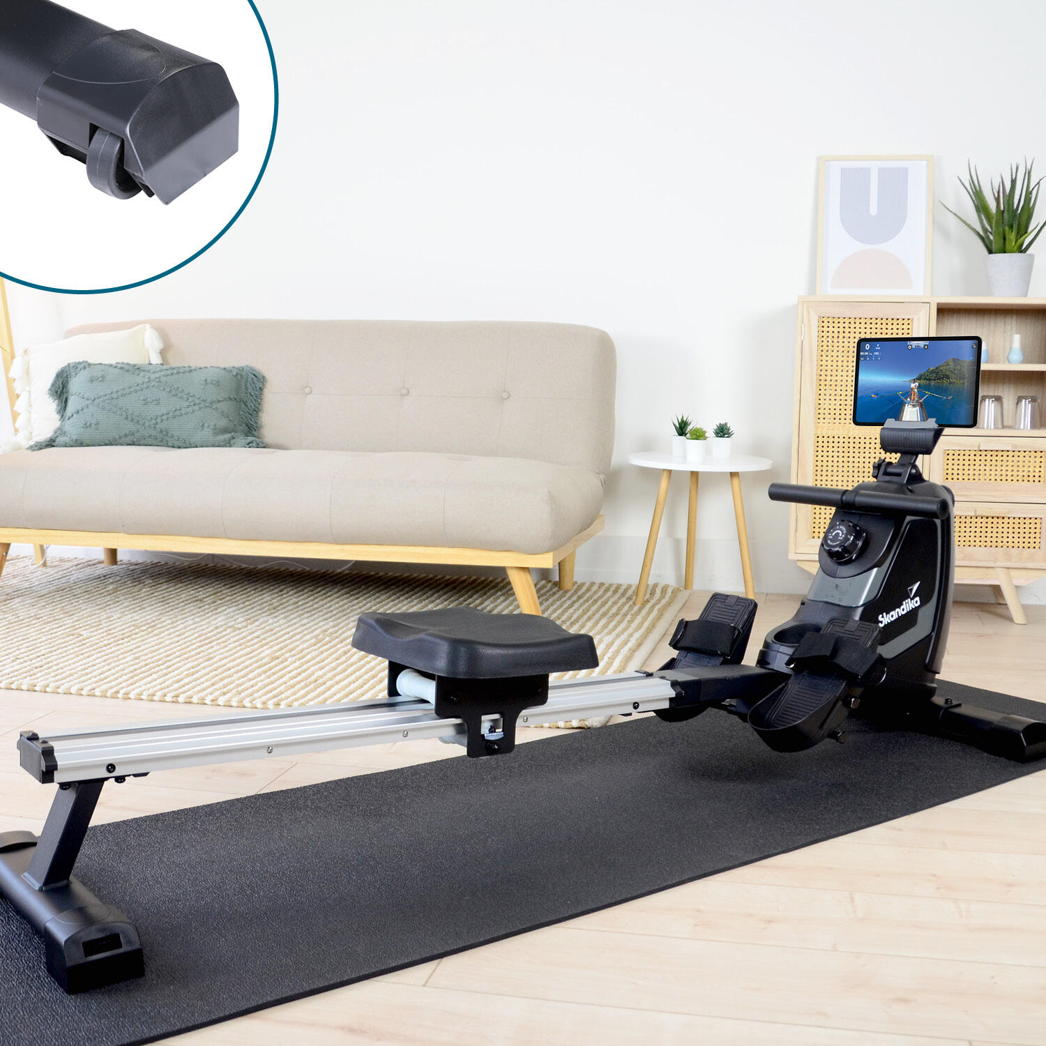 Rameur Magnétique Pliable Et Intelligent – Avec Application Kinomap – Modèle 2025 – Révisé Par Le Fabricant – 1 An Garantie