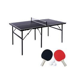 Table de ping pong d'intérieur médium, noir, pliable | sweeek