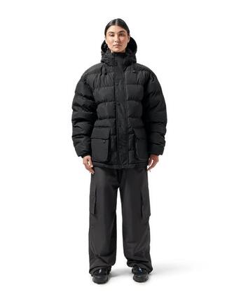Kurze wasserdichte Damen-Pufferjacke – Recycelt NOIR XXL