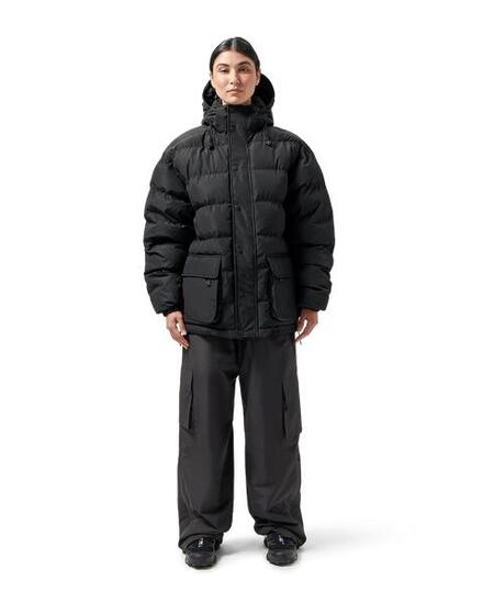 Kurze wasserdichte Damen-Pufferjacke – Recycelt NOIR XXL