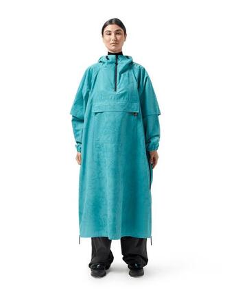 Leichter Wasserdichter Poncho Damen – Vegan bleu bleuet S