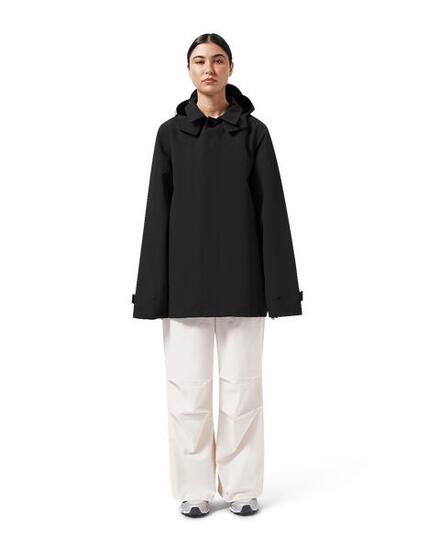 Kurze wasserdichte Damenjacke – Recycelt & atmungsaktiv NOIR S