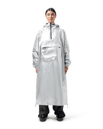 Leichter Wasserdichter Poncho Damen – Vegan Argente M