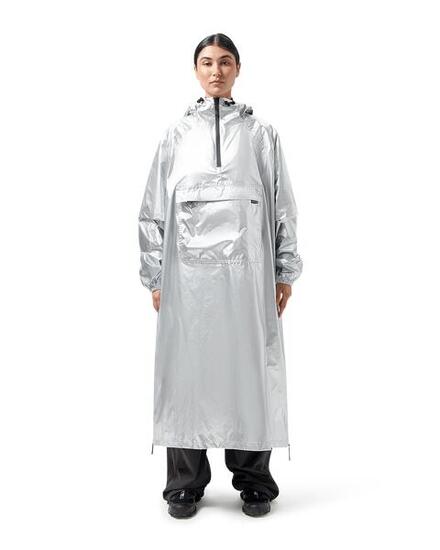 Leichter Wasserdichter Poncho Damen – Vegan Argente M