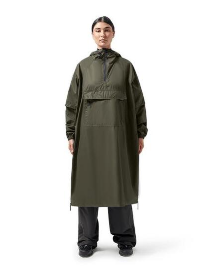 Leichter Wasserdichter Poncho Damen – Vegan Argente M