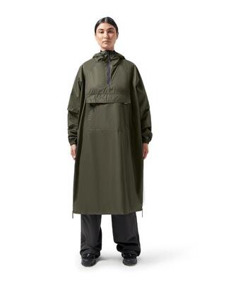 Leichter Wasserdichter Poncho Damen – Vegan Argente M