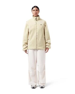 Teddy-Fleece Cardigan Damen – Vegan & Recycelt Dark Olive Green S