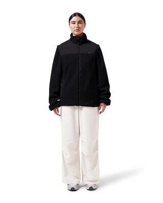 Teddy-Fleece Cardigan Damen – Vegan & Recycelt Dark Olive Green S