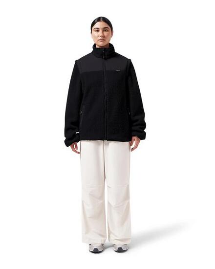 Teddy-Fleece Cardigan Damen – Vegan & Recycelt Dark Olive Green S