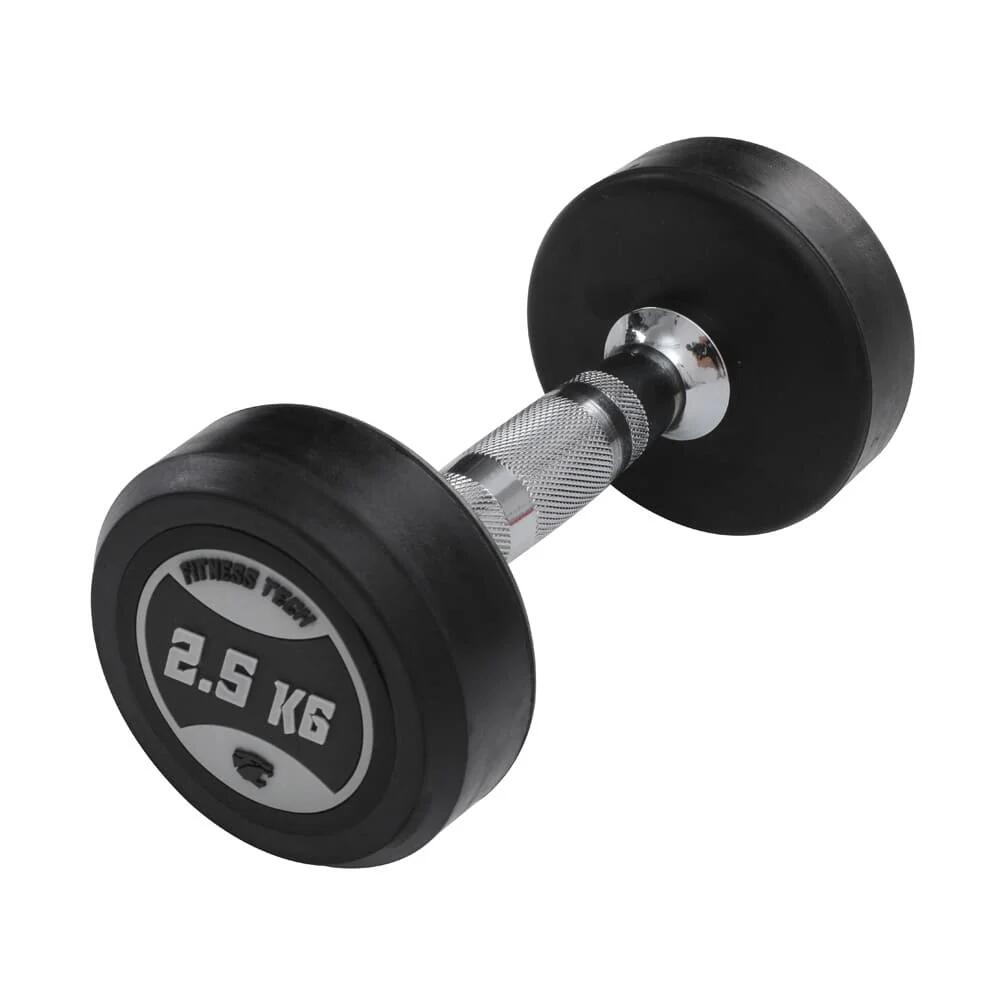 Ensemble d'haltères ronds et de supports Fitness Tech  (12 paires) 3/7